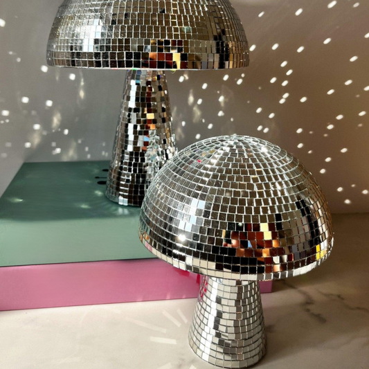 Metallisk Disco Bordslampa Svampdesign | Veska