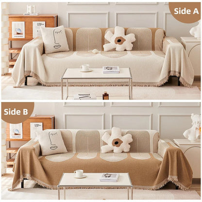 Mid Century Boho Chenille Sofföverdrag | Veska
