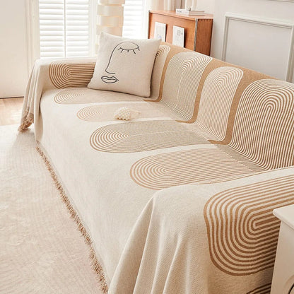 Mid Century Boho Chenille Sofföverdrag | Veska