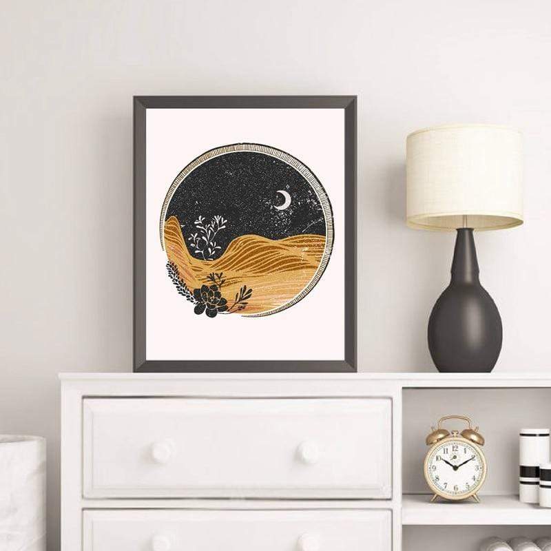 Mid Century Bränd Orange Canvas Väggkonst | Veska