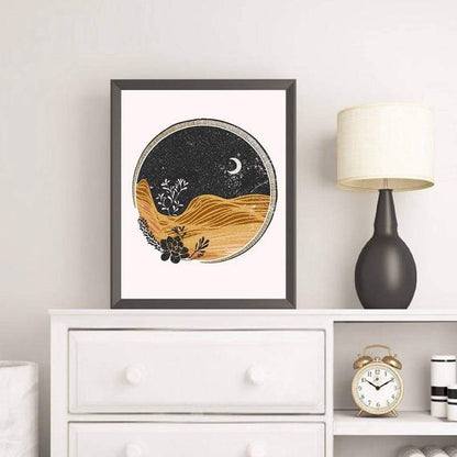 Mid Century Bränd Orange Canvas Väggkonst | Veska