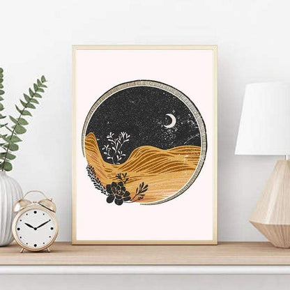 Mid Century Bränd Orange Canvas Väggkonst | Veska