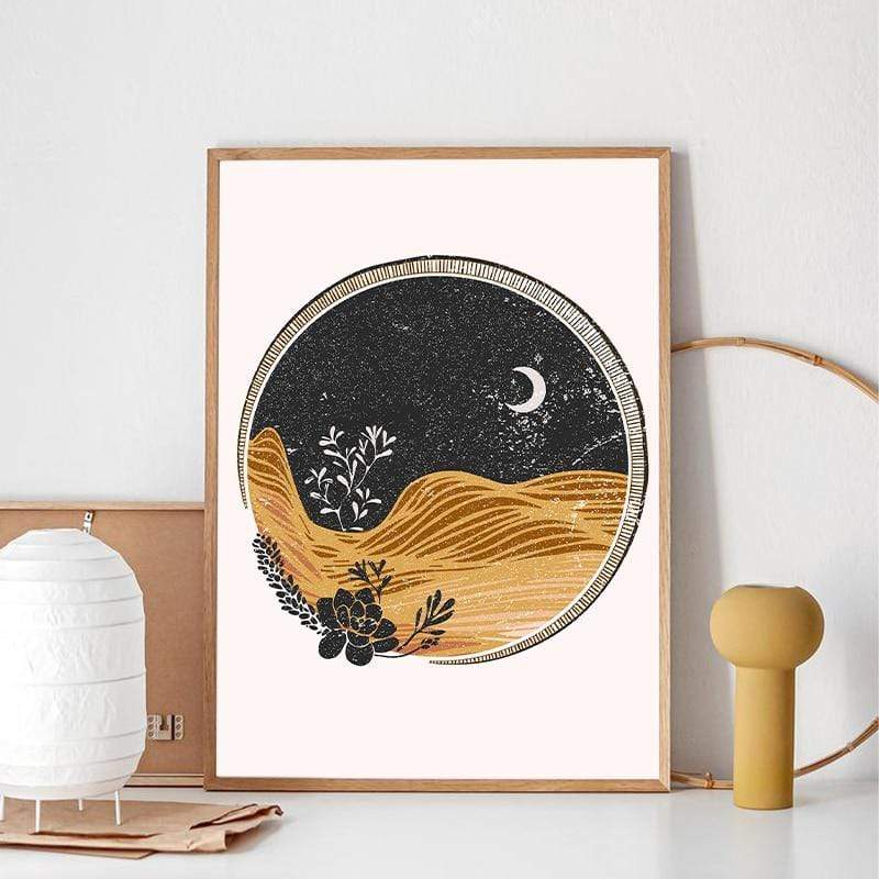 Mid Century Bränd Orange Canvas Väggkonst | Veska