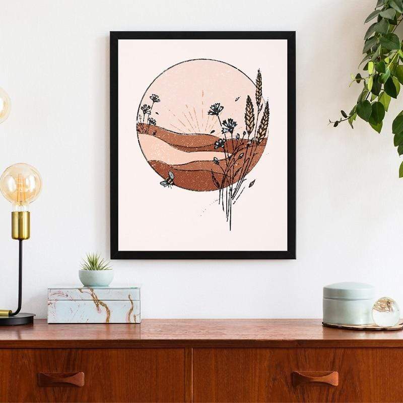 Mid Century Öken Canvas Väggkonst | Veska