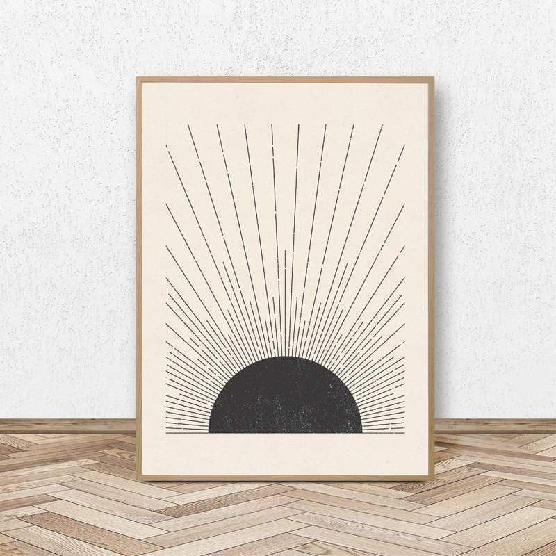 Mid-Century Svart Soltryck | Veska Solsken