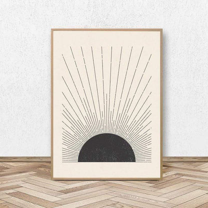 Mid-Century Svart Soltryck | Veska Solsken