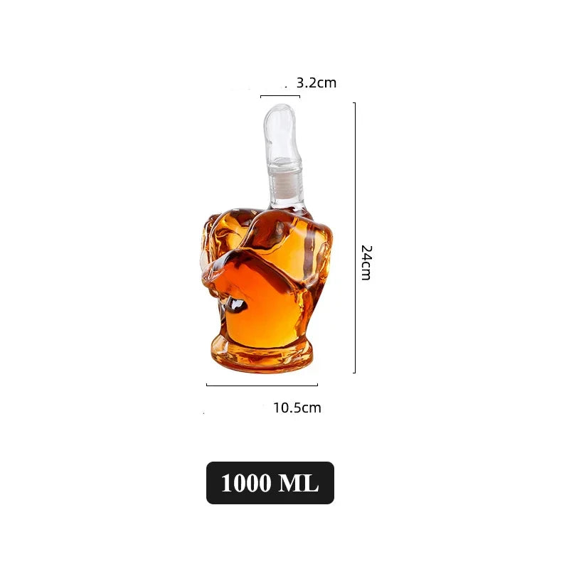 Middle Finger Crystal Clear Fun Decanter | Veska