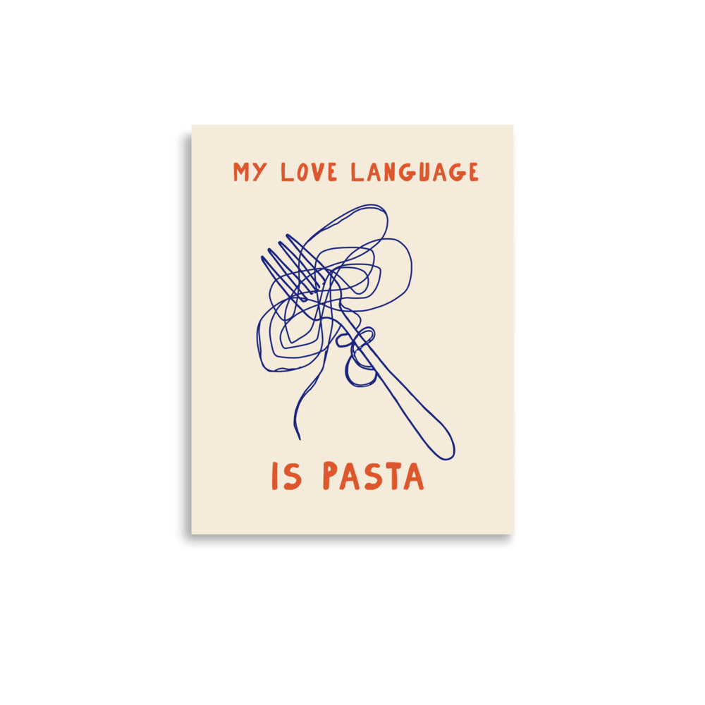 Min kärleksspråk är pasta | Veska 11″×14″