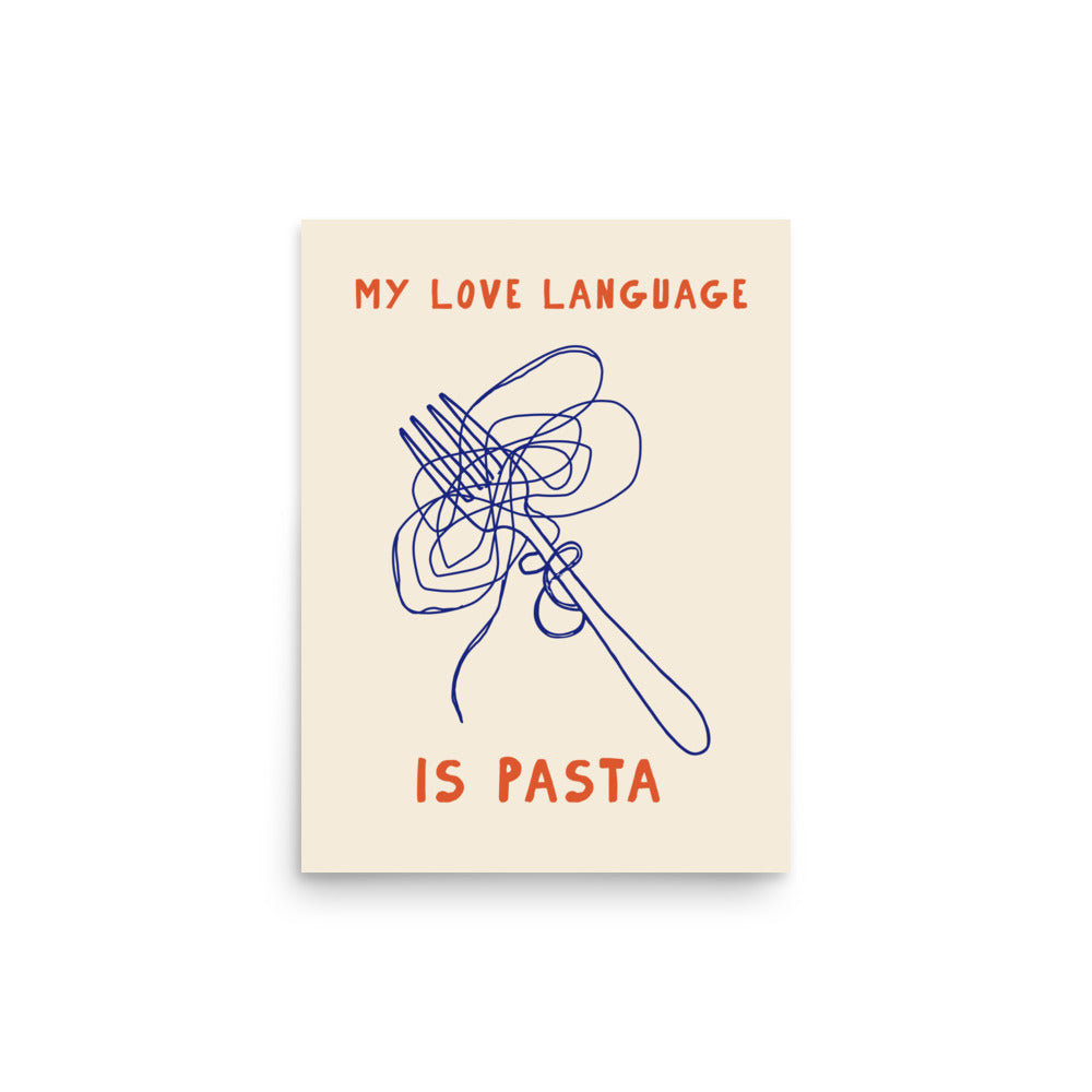 Min kärleksspråk är pasta | Veska 12″×16″