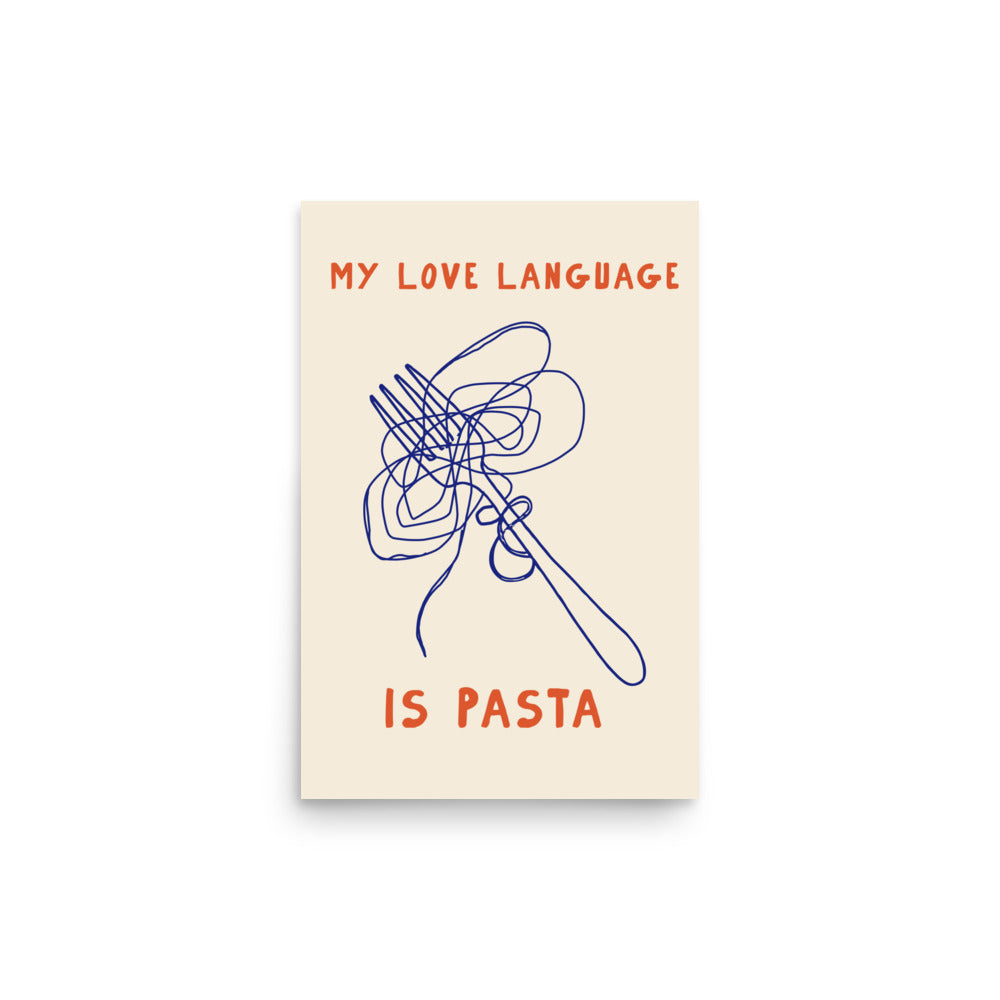 Min kärleksspråk är pasta | Veska 12″×18″