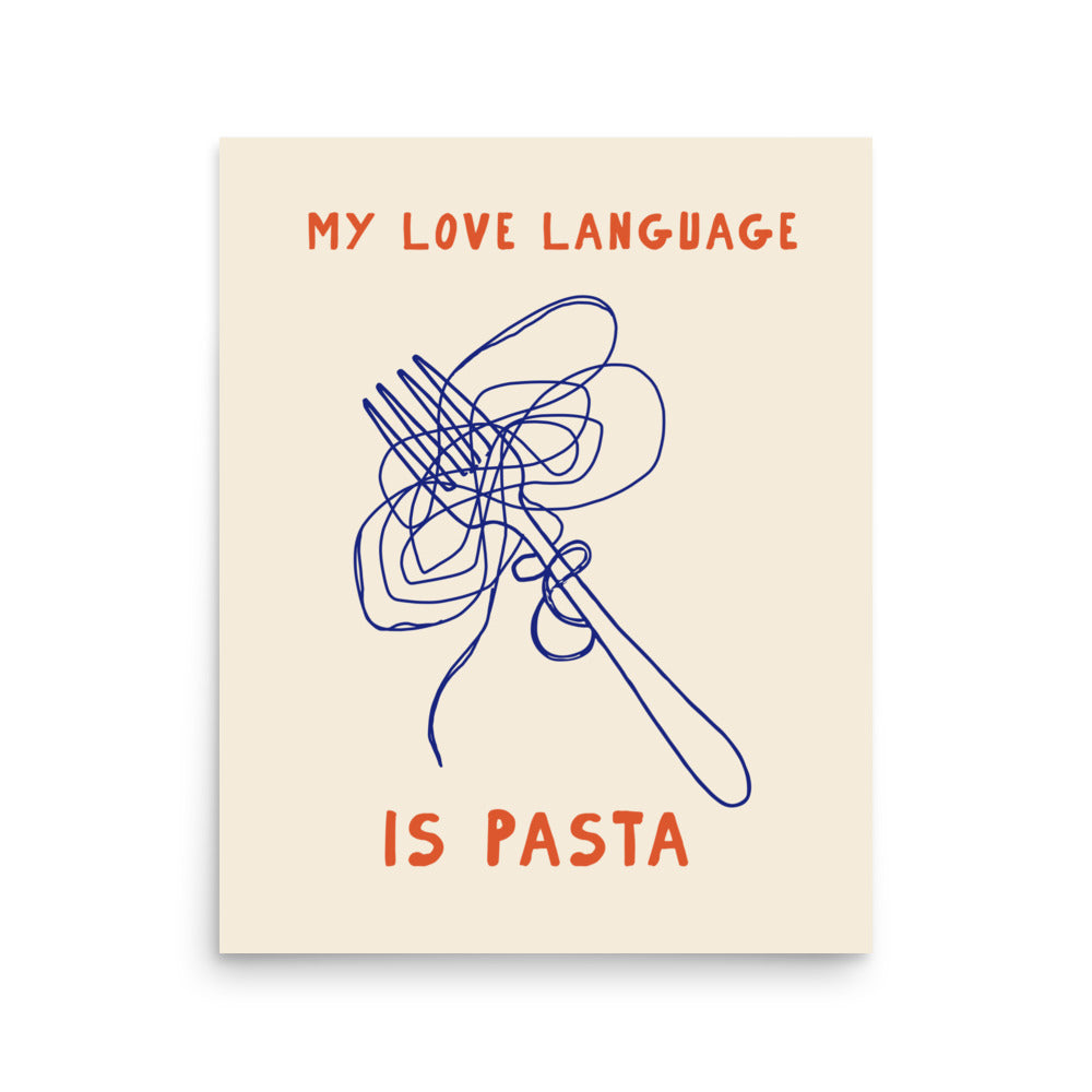 Min kärleksspråk är pasta | Veska 16″×20″