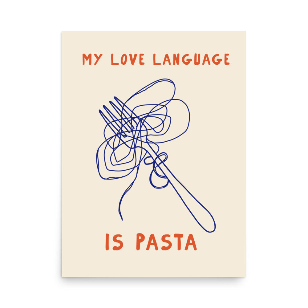 Min kärleksspråk är pasta | Veska 18″×24″