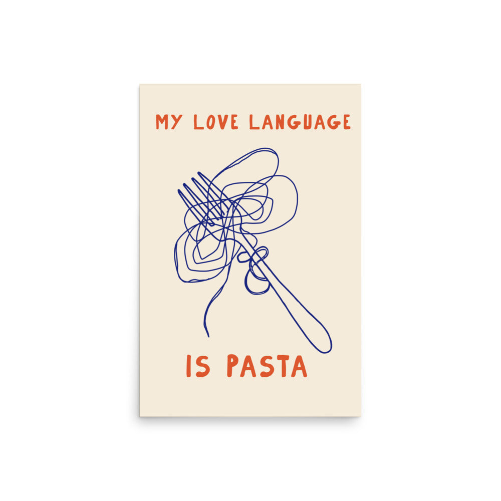 Min kärleksspråk är pasta | Veska 20″×30″