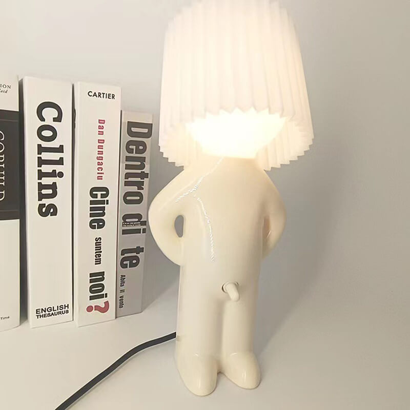 Mindre Odisciplinerad Pojke Bordslampa | Veska Vit