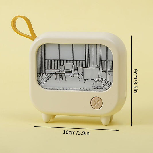 Mini Art TV Målning Dekor Nattlampa | Veska S1 TV dekoration