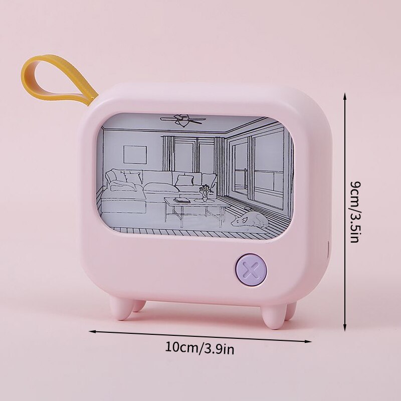Mini Art TV Målning Dekor Nattlampa | Veska S2 TV-prydnad