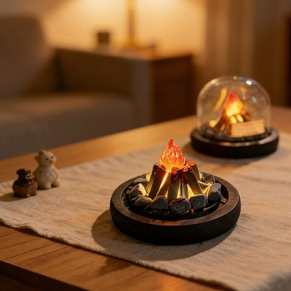 Mini Bonfire Flame Glass Dome Nattlampa | Veska