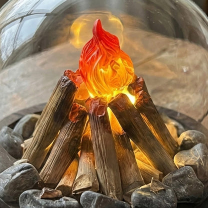 Mini Bonfire Flame Glass Dome Nattlampa | Veska