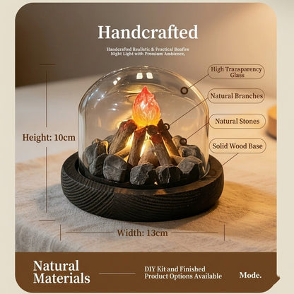Mini Bonfire Flame Glass Dome Nattlampa | Veska