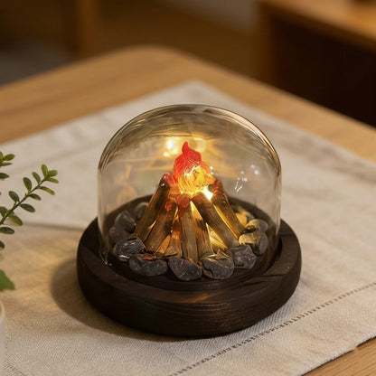 Mini Bonfire Flame Glass Dome Nattlampa | Veska