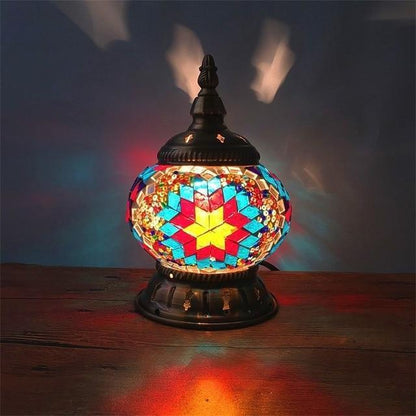 Mini Bord Mosaik Lampa | Veska gul-röd