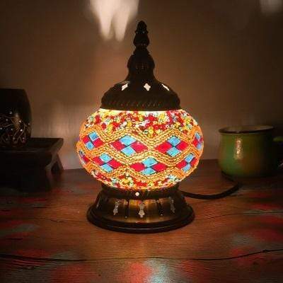 Mini Bord Mosaik Lampa | Veska röd-blå