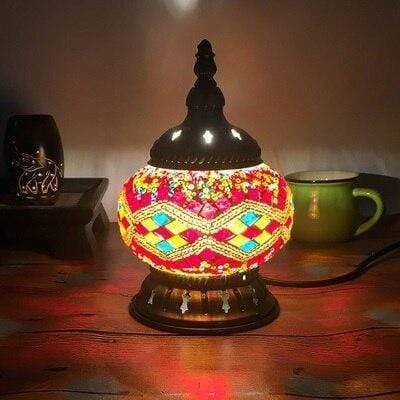 Mini Bord Mosaik Lampa | Veska röd