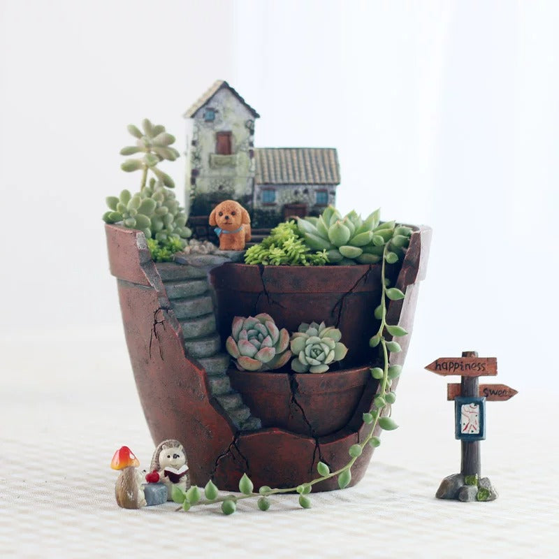 Mini Cottage Suckulent Landskapskruka | Veska