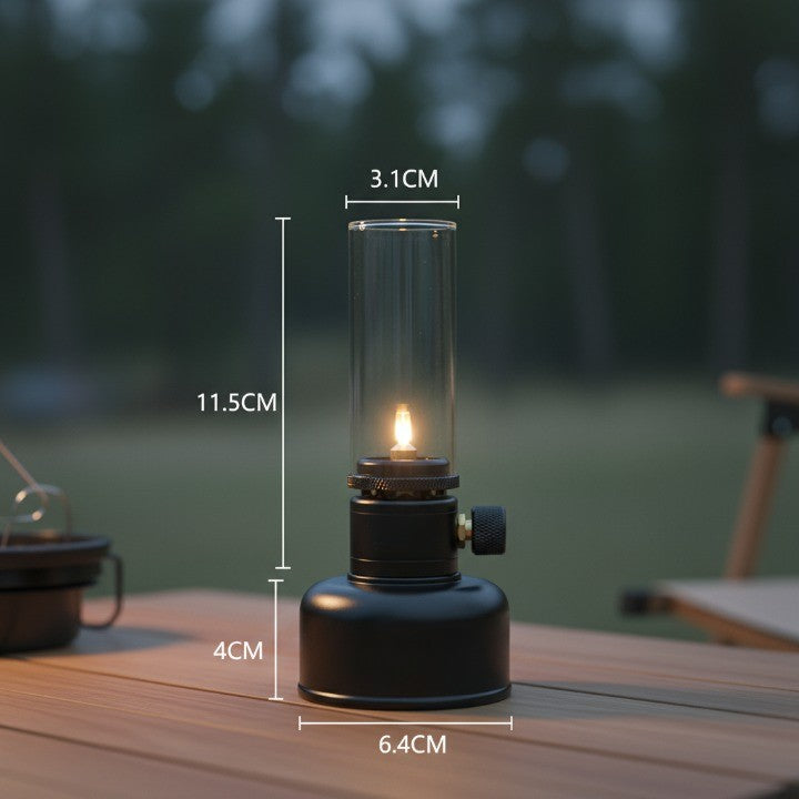 Mini Gas Flame Torch Bords Lampa | Veska Svart