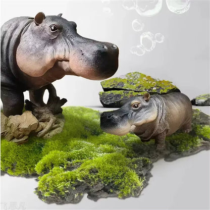 Mini Hippo Dekorativ Fiskbowl Luft Bubblare | Veska