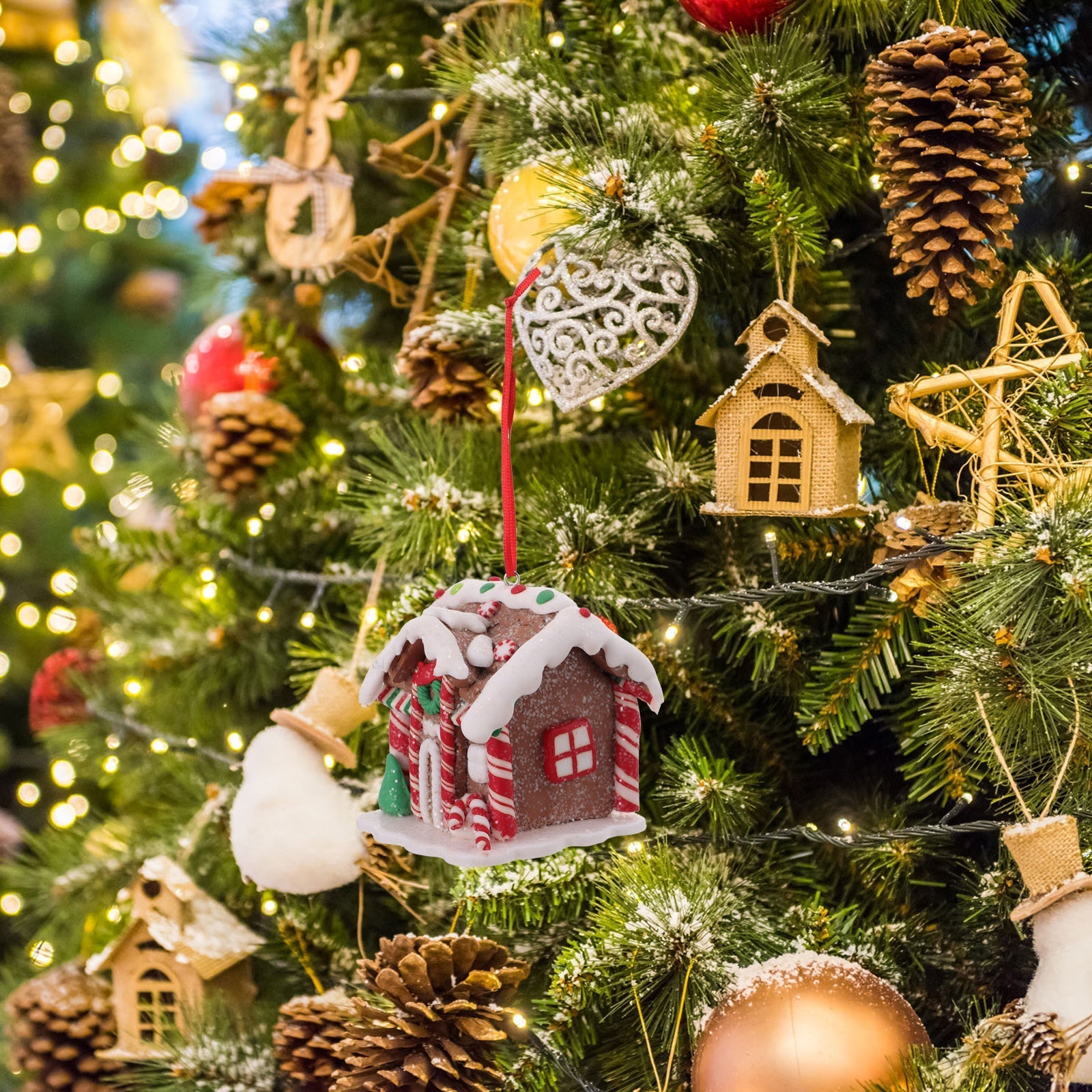 Mini Jul Pepparkakshus Dekorationer | Veska