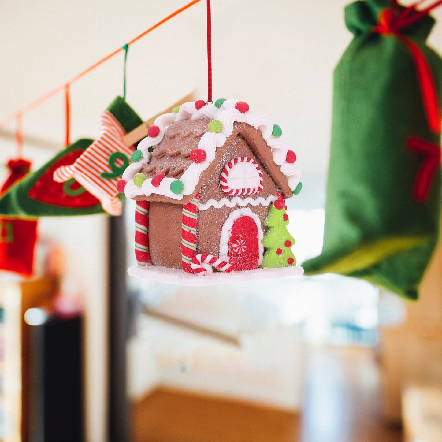 Mini Jul Pepparkakshus Dekorationer | Veska