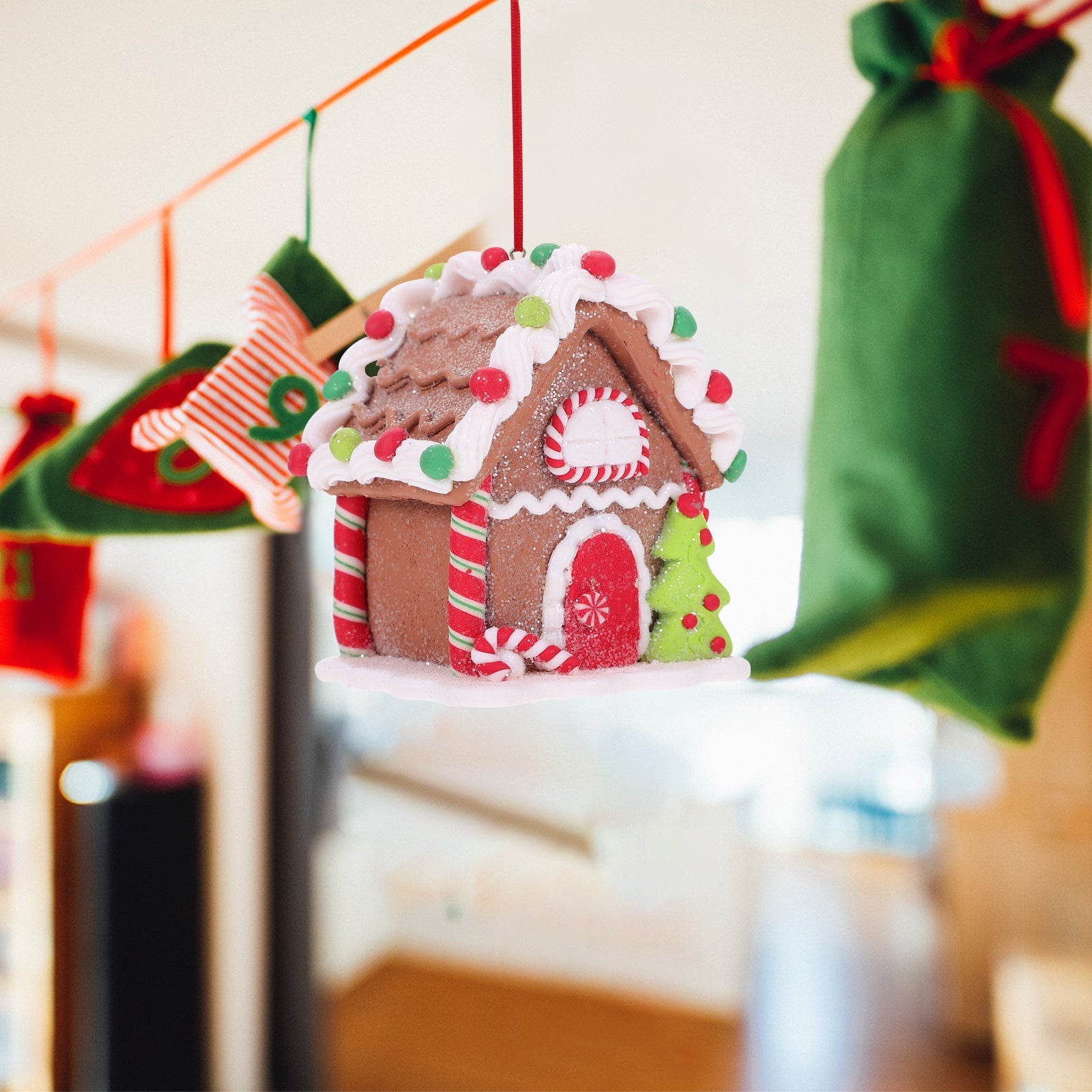 Mini Jul Pepparkakshus Dekorationer | Veska