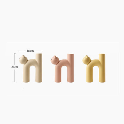 Mini Katt Elegant Minimal H-formad Blomvas | Veska