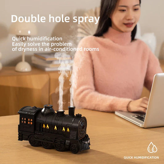 Mini Tåg Aromaterapi Eterisk Olja Diffuser Lampa Dekor | Veska