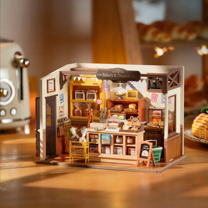 Miniatyr Café Trämontering DIY Bageri Kit | Veska