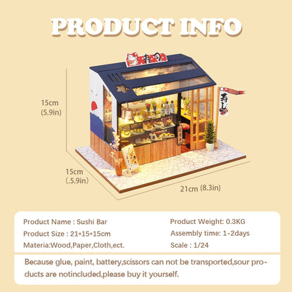Miniatyr DIY Japanska Byggleksaker Kit | Veska