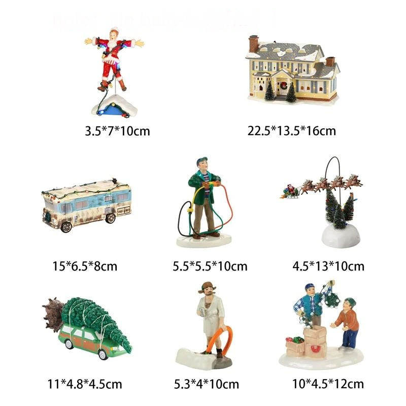 Miniatyr Julhus Skrivbordsdekoration | Veska