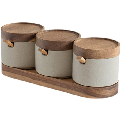 Minimalist kryddburk och kruka set i japansk stil | Veska