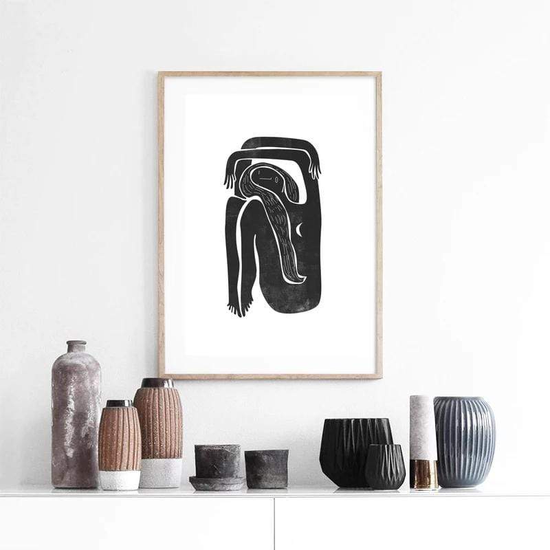 Minimalist Kvinnlig Väggkonst | Veska