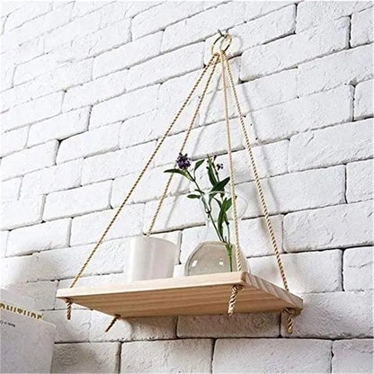 Minimalist Trä Vägg Hylla | Veska Trä 35*14 cm