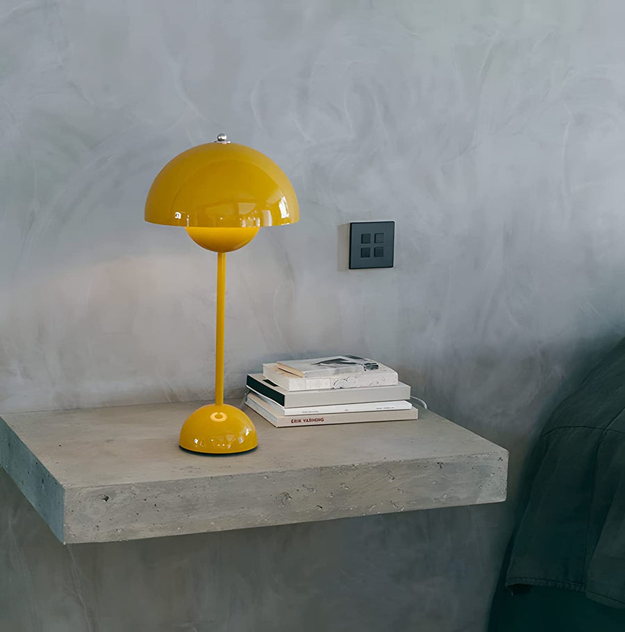 Minimalistisk Blomkruka Bordslampa - Uppladdningsbar Bordsbelysning & Trådlös Design Svampskulpterade Lampor | Veska
