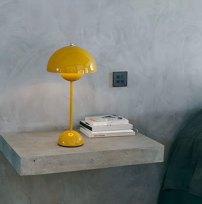 Minimalistisk Blomkruka Bordslampa - Uppladdningsbar Bordsbelysning & Trådlös Design Svampskulpterade Lampor | Veska