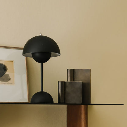 Minimalistisk Blomkruka Bordslampa - Uppladdningsbar Bordsbelysning & Trådlös Design Svampskulpterade Lampor | Veska