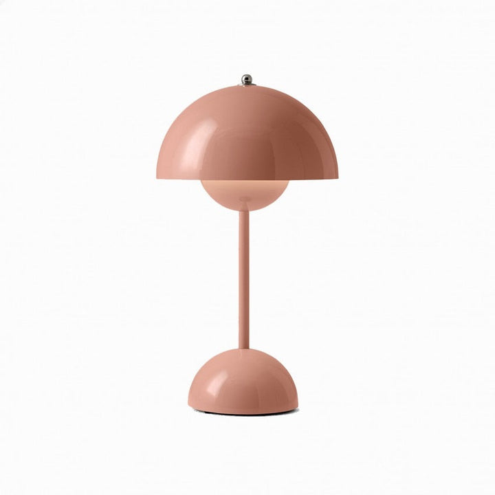 Minimalistisk Blomkruka Bordslampa - Uppladdningsbar Bordsbelysning & Trådlös Design Svampskulpterade Lampor | Veska Rosa