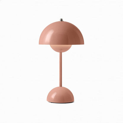 Minimalistisk Blomkruka Bordslampa - Uppladdningsbar Bordsbelysning & Trådlös Design Svampskulpterade Lampor | Veska Rosa