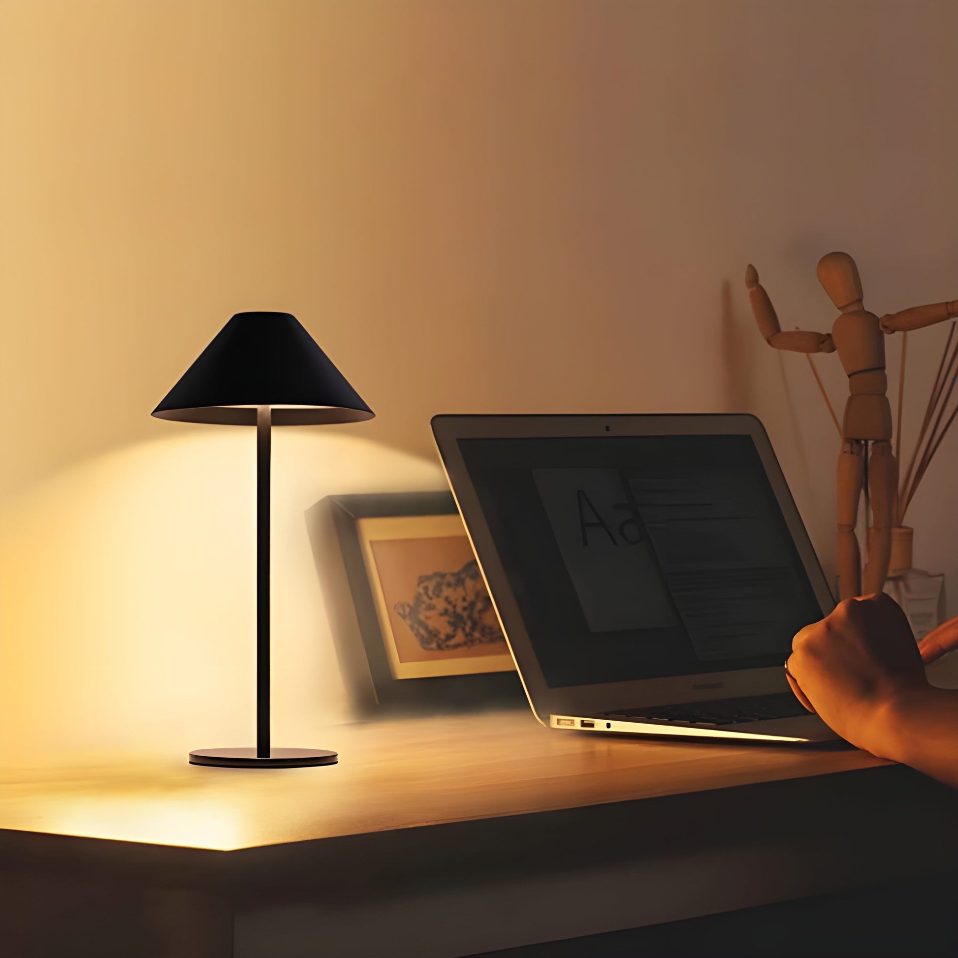 Minimalistisk dimbar Touch bordslampa - vattentät och uppladdningsbar belysning Färg | Veska
