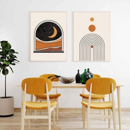 Minimalistisk Geometrisk Väggkonst | Veska