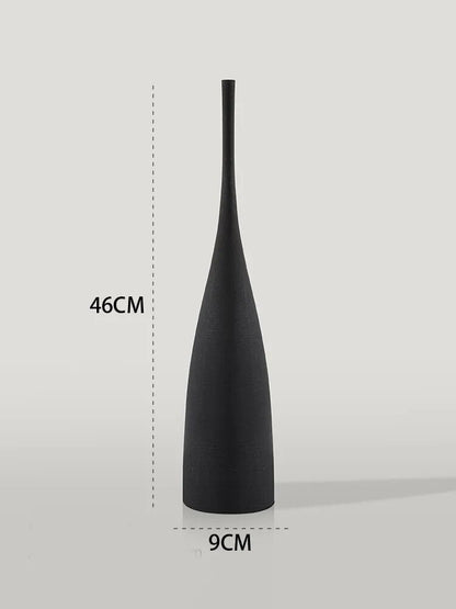 Minimalistisk keramikvas Handgjord matt dekorativ vas för modern hemdesign | Veska