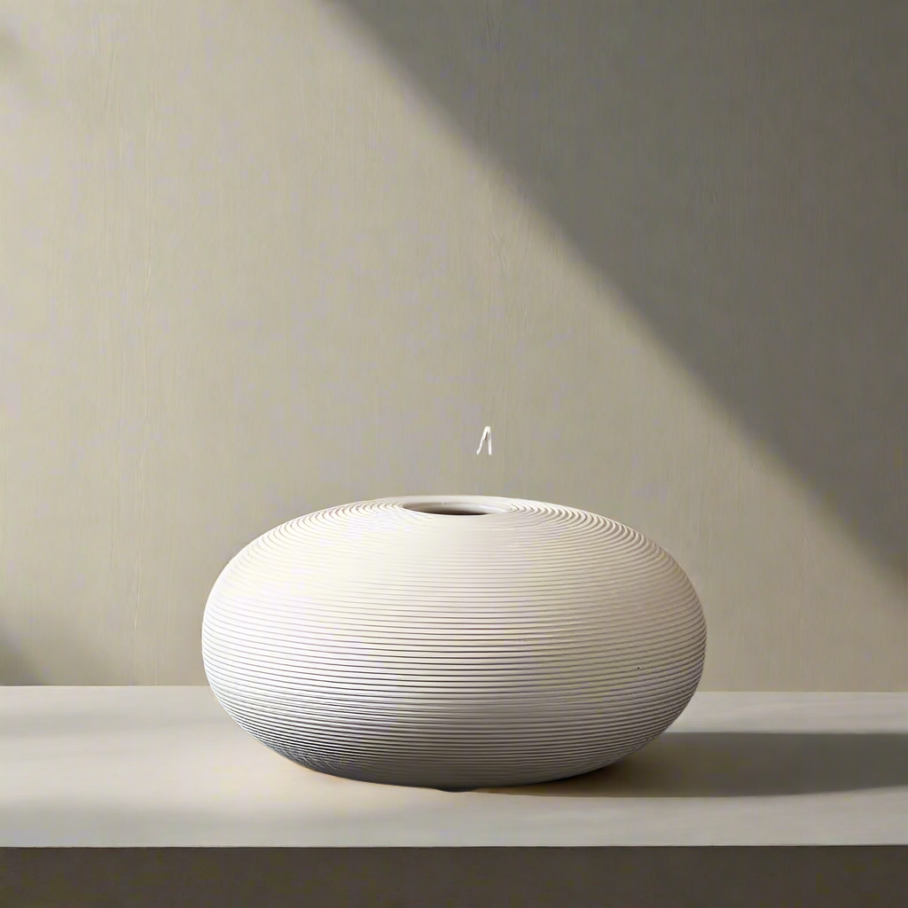 Minimalistisk keramikvas Handgjord matt dekorativ vas för modern hemdesign | Veska